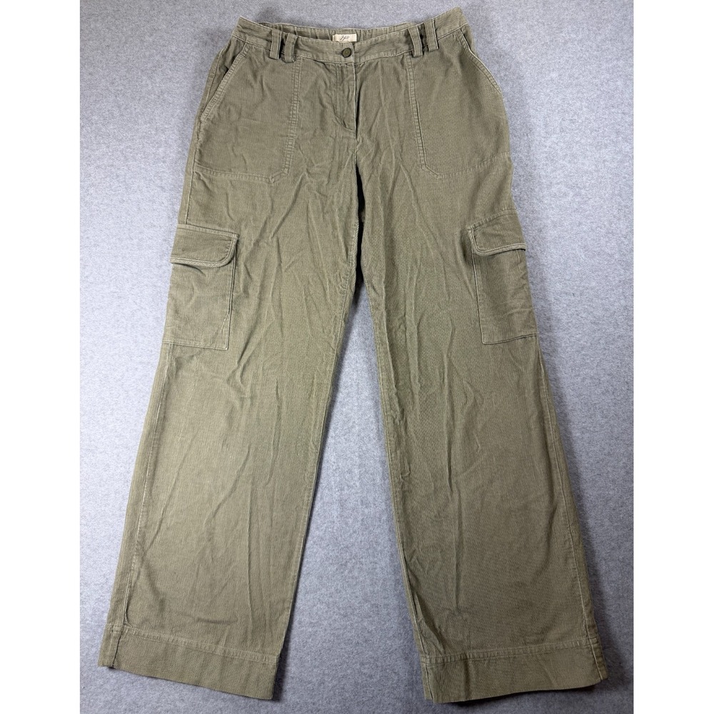 J. Jill Green High Rise Wide Leg Cargo Pants Size 6P Relaxed Business SKU 251